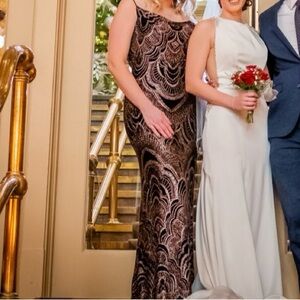 Black/Rose Gold Sparkly Dress